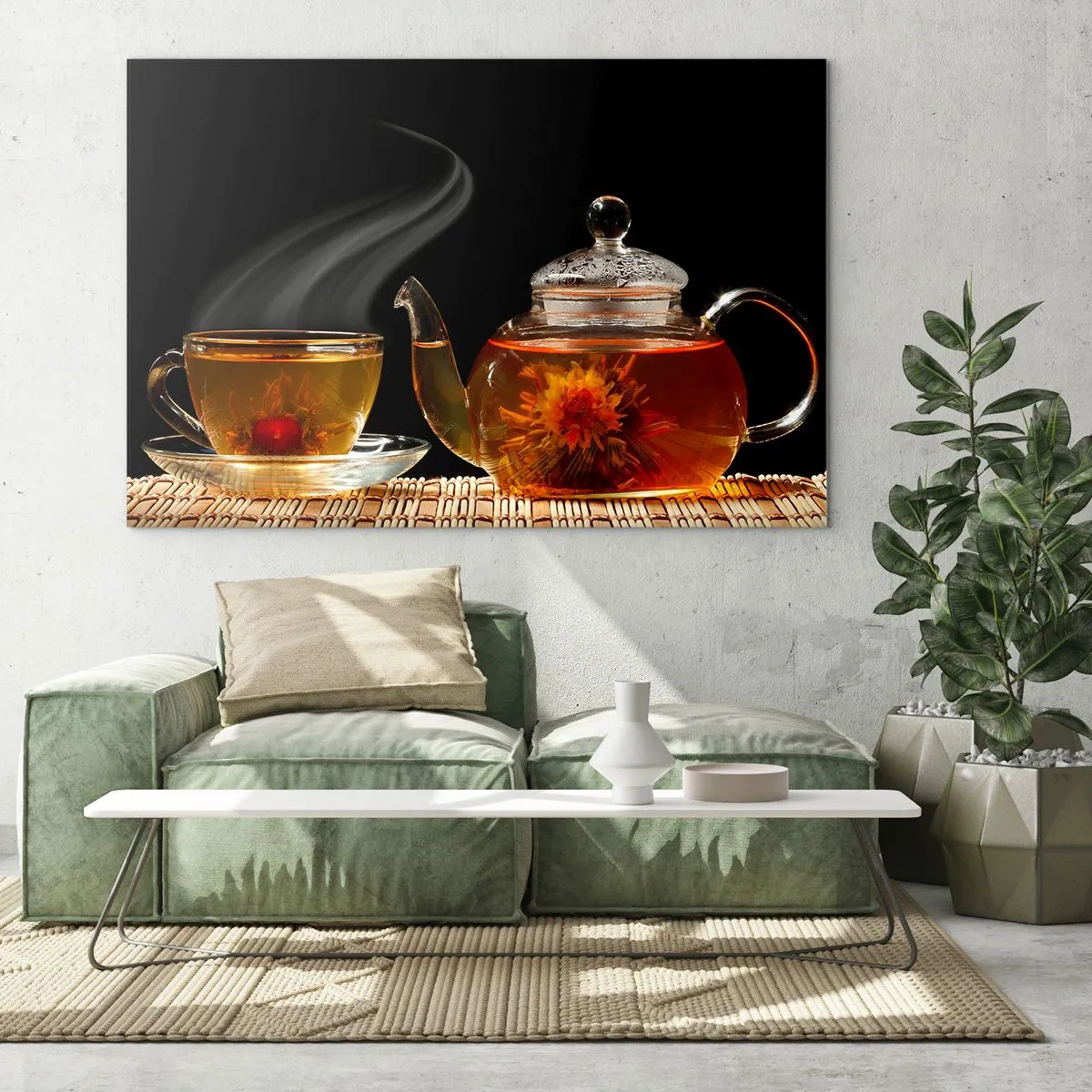 Obraz na skle - Mágia a umenie varenia čaj - 120x80 cm