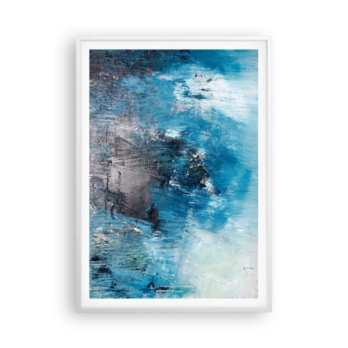 Plagát v bielom ráme - Rapsódia v modrom - 70x100 cm