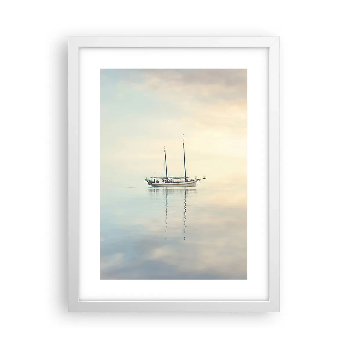 Plagát v bielom ráme - V mori ticha - 30x40 cm