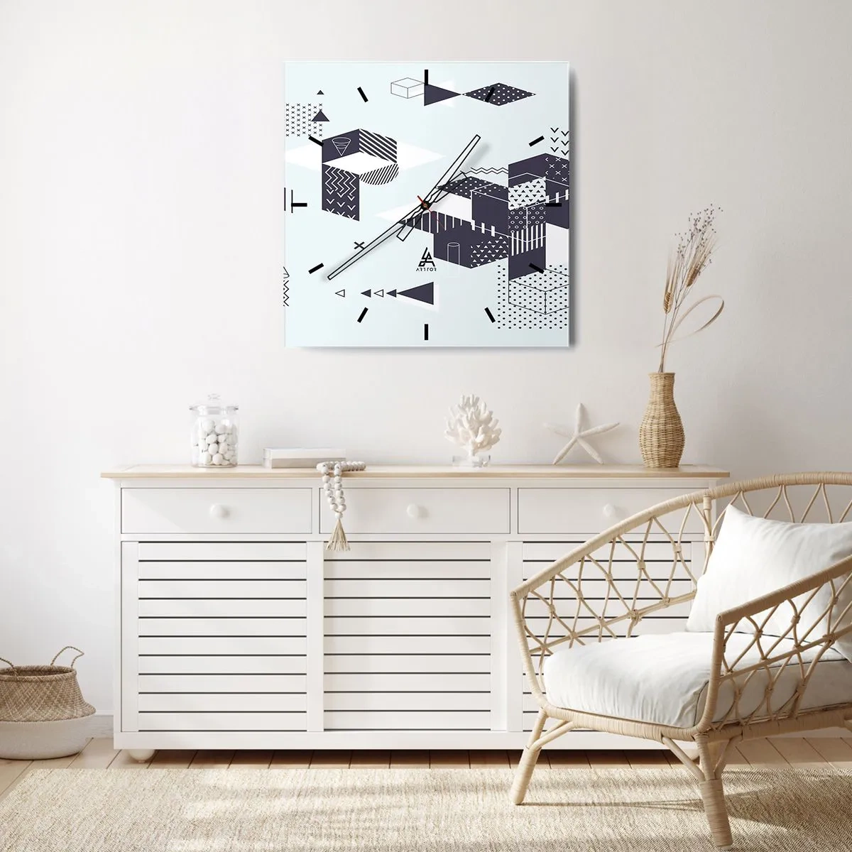 Nástenné hodiny - V duši matematika - 30x30 cm