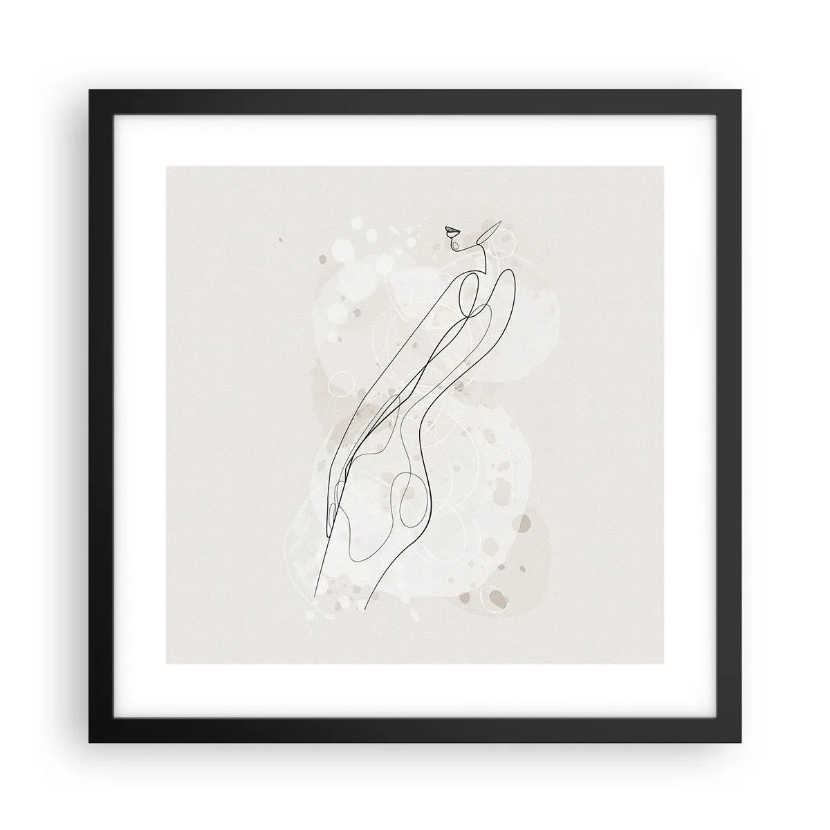 Plagát v čiernom ráme - Zablúdiť pohľadom - 40x40 cm