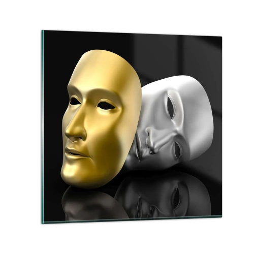 Obraz na skle - Život je divadlo - 40x40 cm