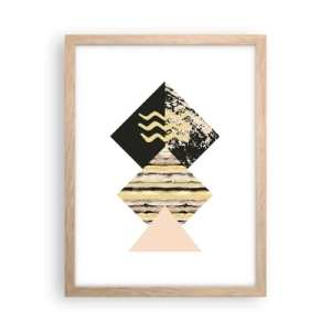 Plagát v ráme zo svetlého duba - Nie je to tak jednoduché - 30x40 cm