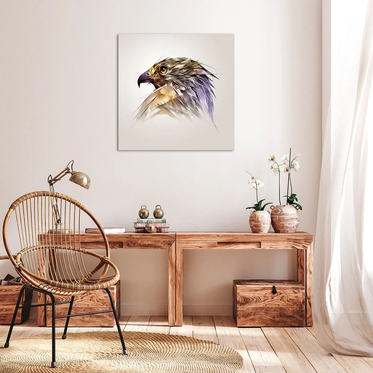 Obraz na plátne - Portrét bojovníka - 60x60 cm