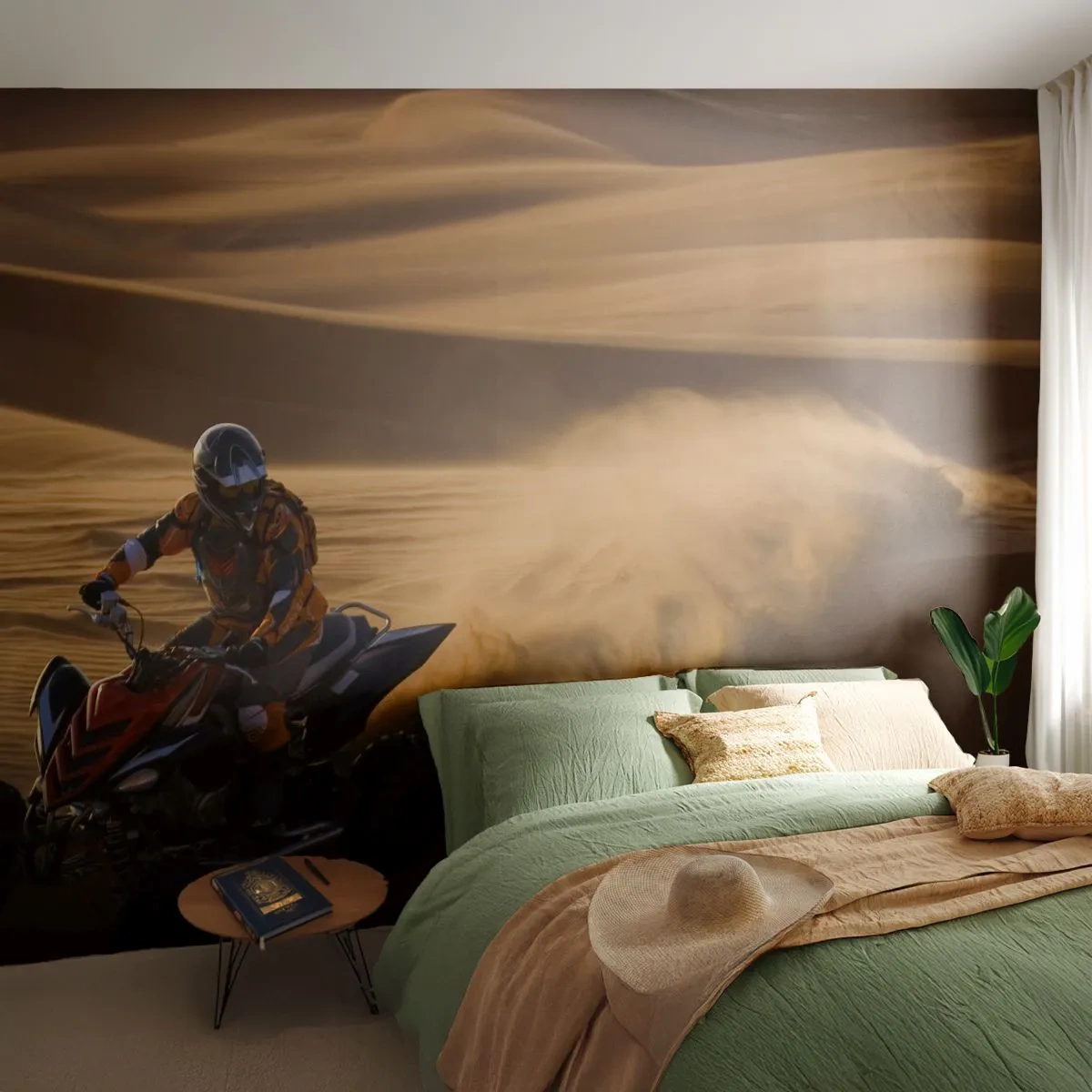 Fototapeta Premium Sand - Na vlnách piesku - Quad, Automobilový priemysel, Púšť - 150x105 cm