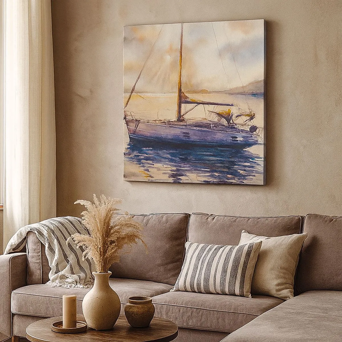 Obraz na plátne - Večer v zátoke - 30x30 cm