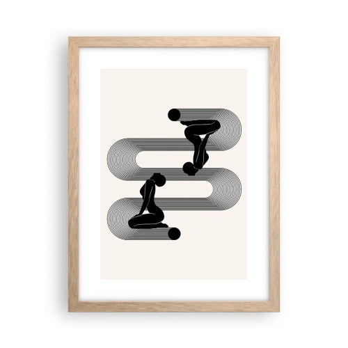 Plagát v ráme zo svetlého duba - Zmyselná symetria - 30x40 cm