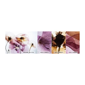 Vzorka samolepiacej fototapety Deluxe Sticker - Priehľadné telá kvetín - Kvety, Záhrada, Kus - 100x30 cm