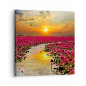 Obraz na plátne - Tajomný život jazera - 30x30 cm