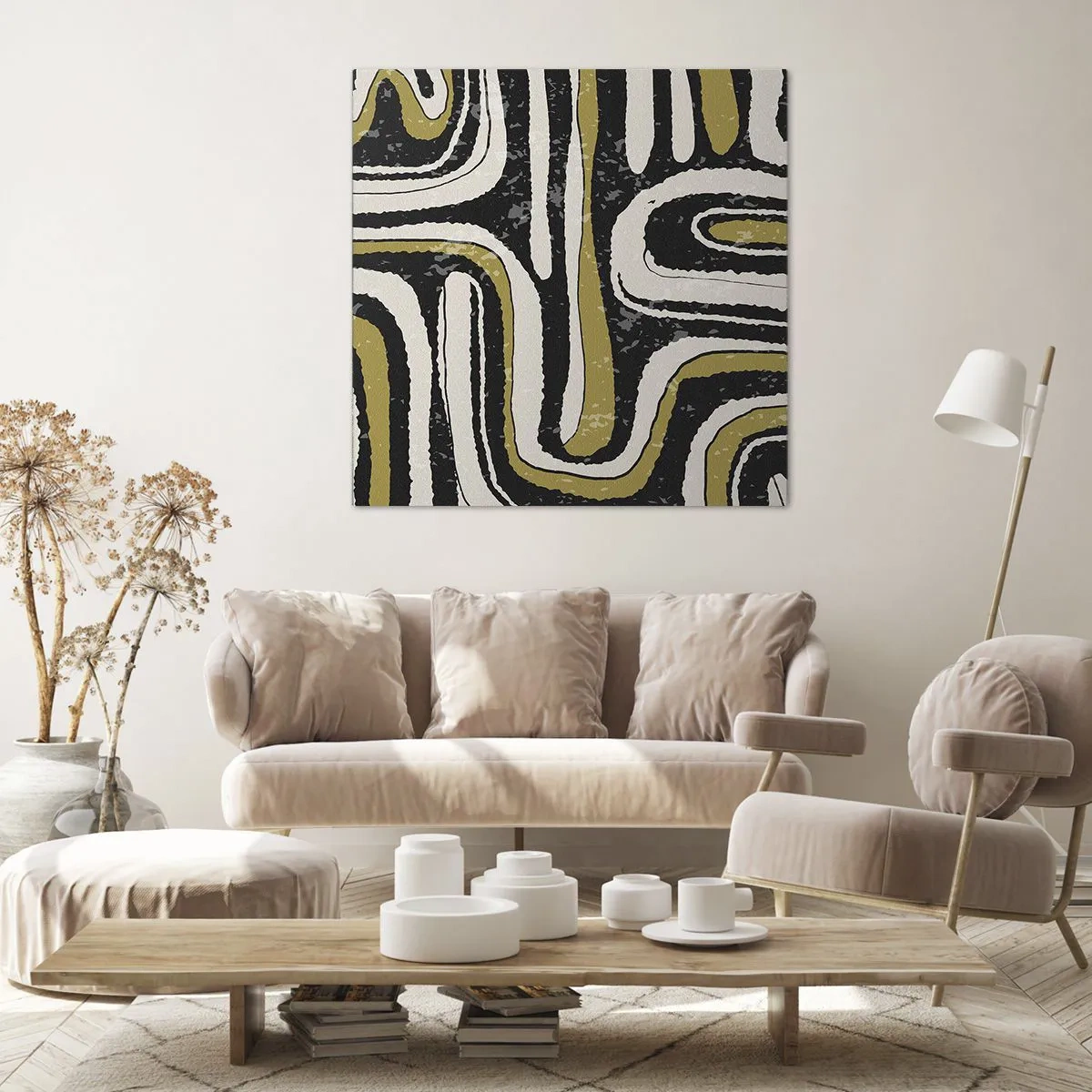 Obraz na plátne - Kompozícia: trakty a uličky - 70x70 cm