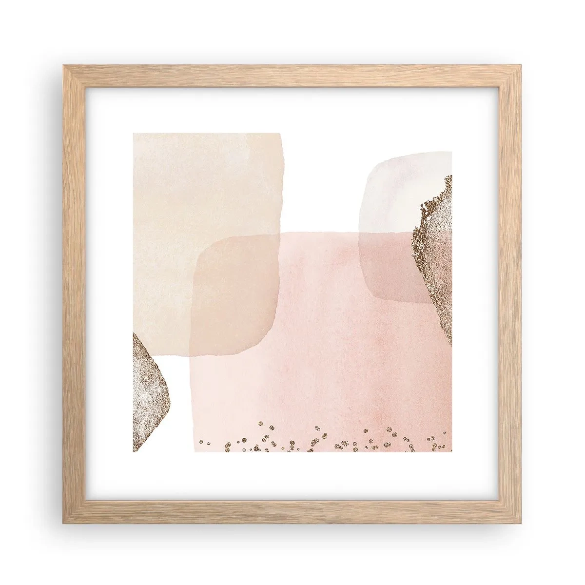 Plagát v ráme zo svetlého duba - Pohľad cez farby - 30x30 cm