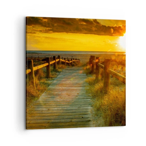 Obraz na plátne - Vykúpané v starom zlate - 60x60 cm