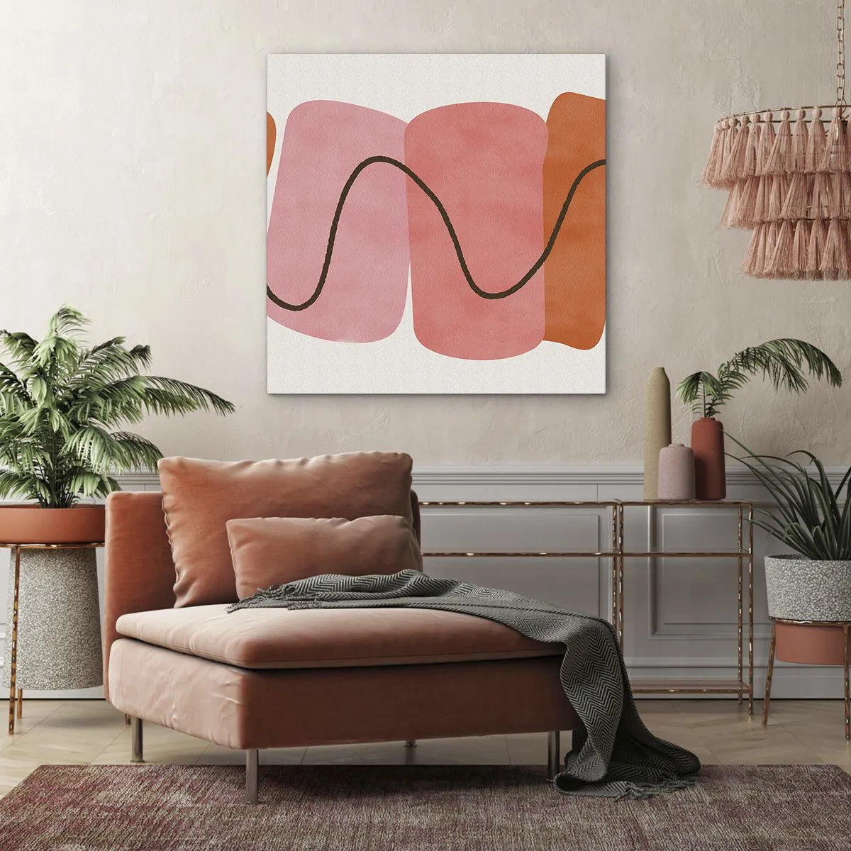 Obraz na plátne - Jemný pohyb foriem - 50x50 cm