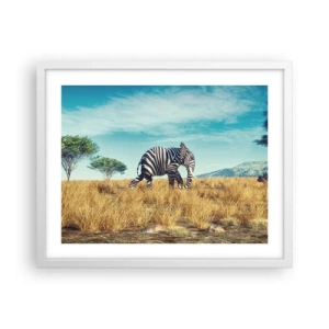 Plagát v bielom ráme - Šedá už nie je v móde - 50x40 cm