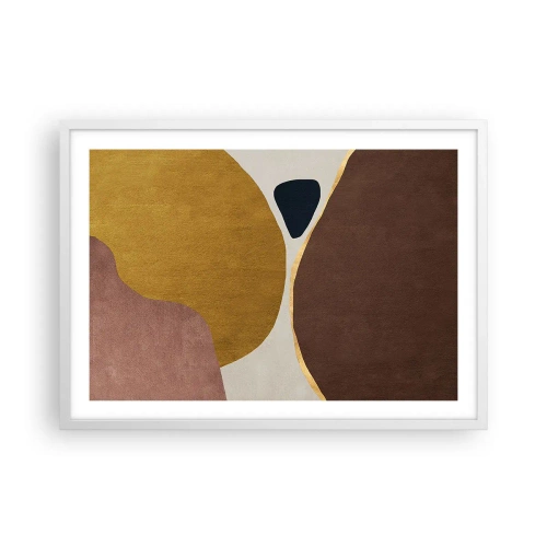 Plagát v bielom ráme - Abstrakcia – miesto v priestore - 70x50 cm