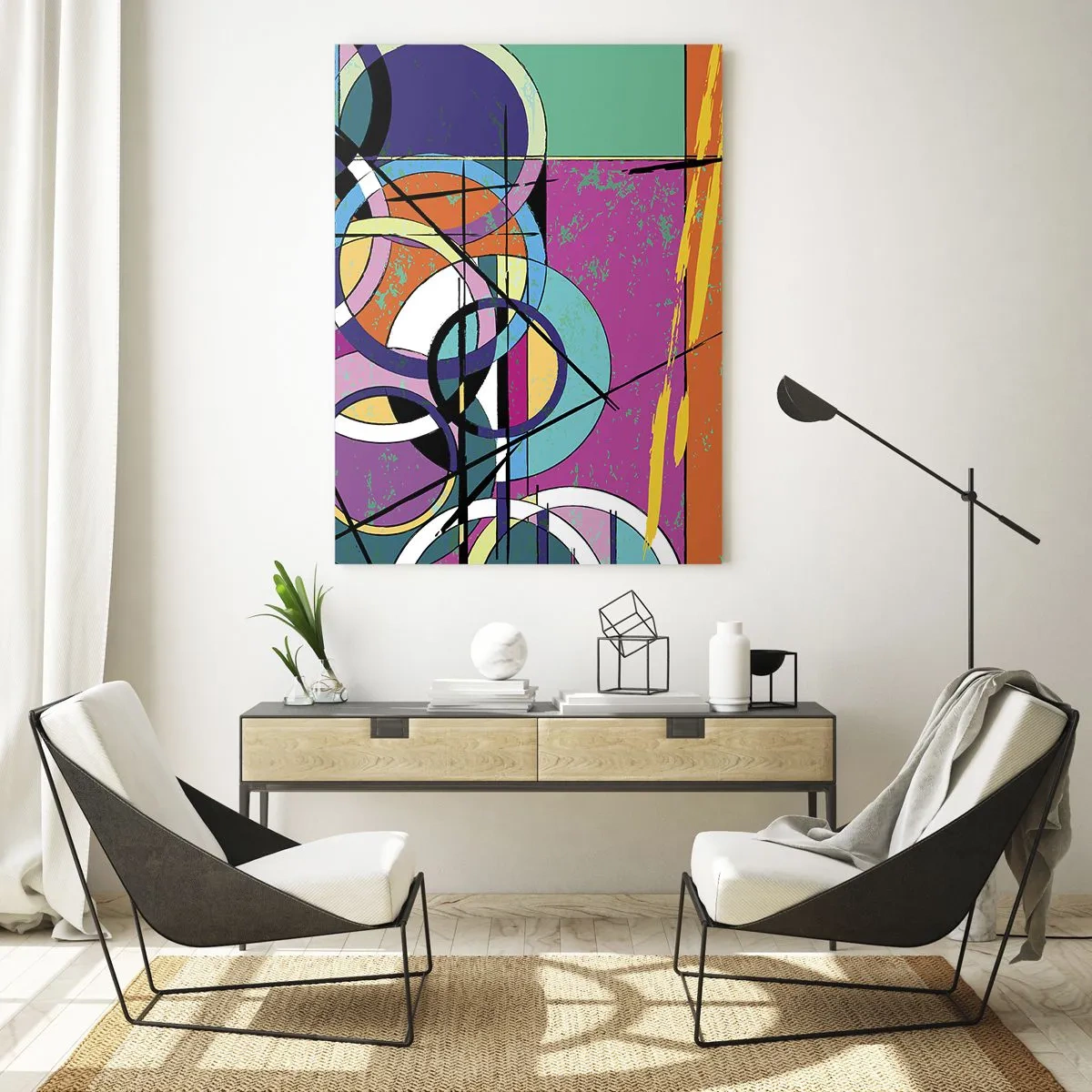 Obraz na skle - Kruh za kruhom - 70x100 cm