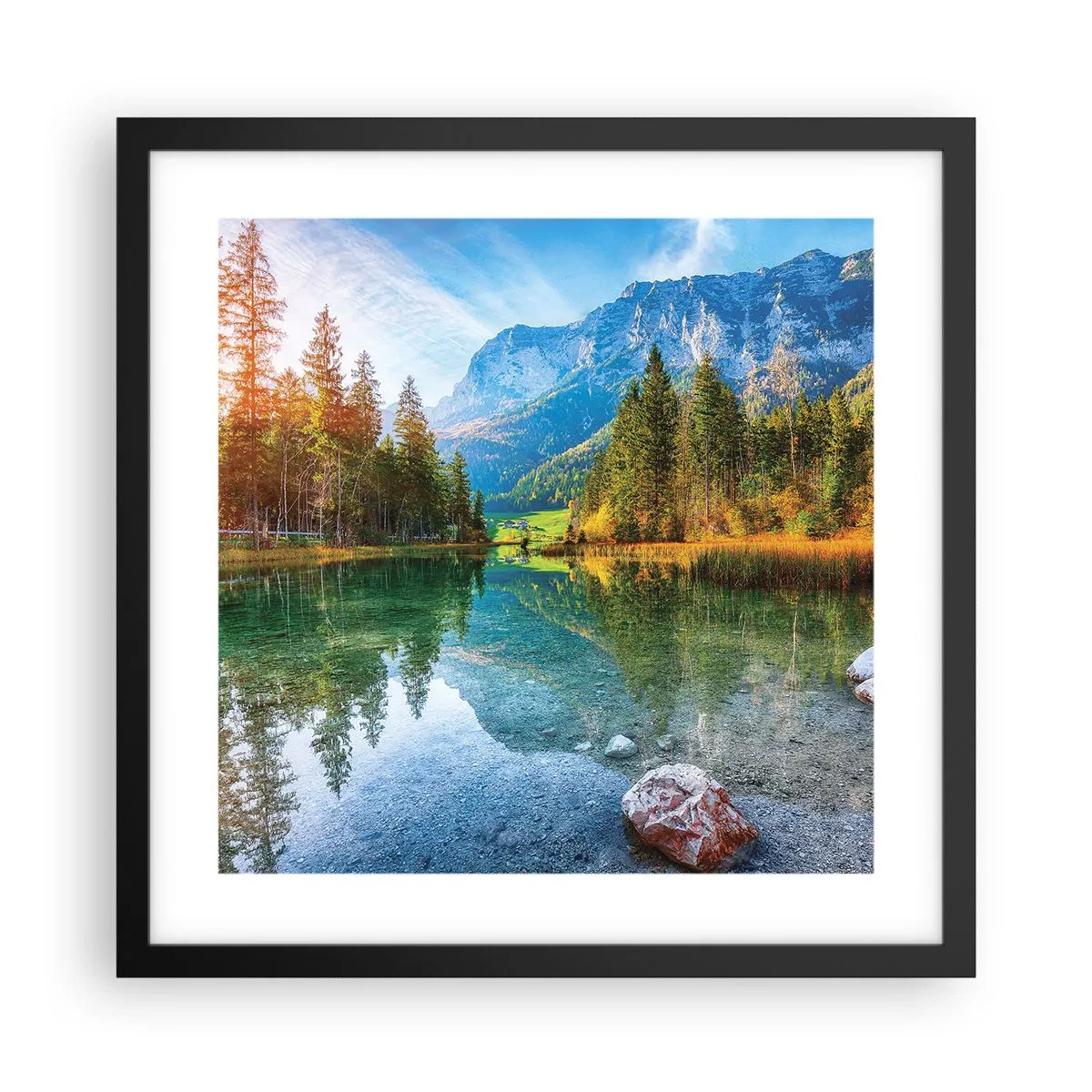 Plagát v čiernom ráme - Nežnosť jesene - 40x40 cm