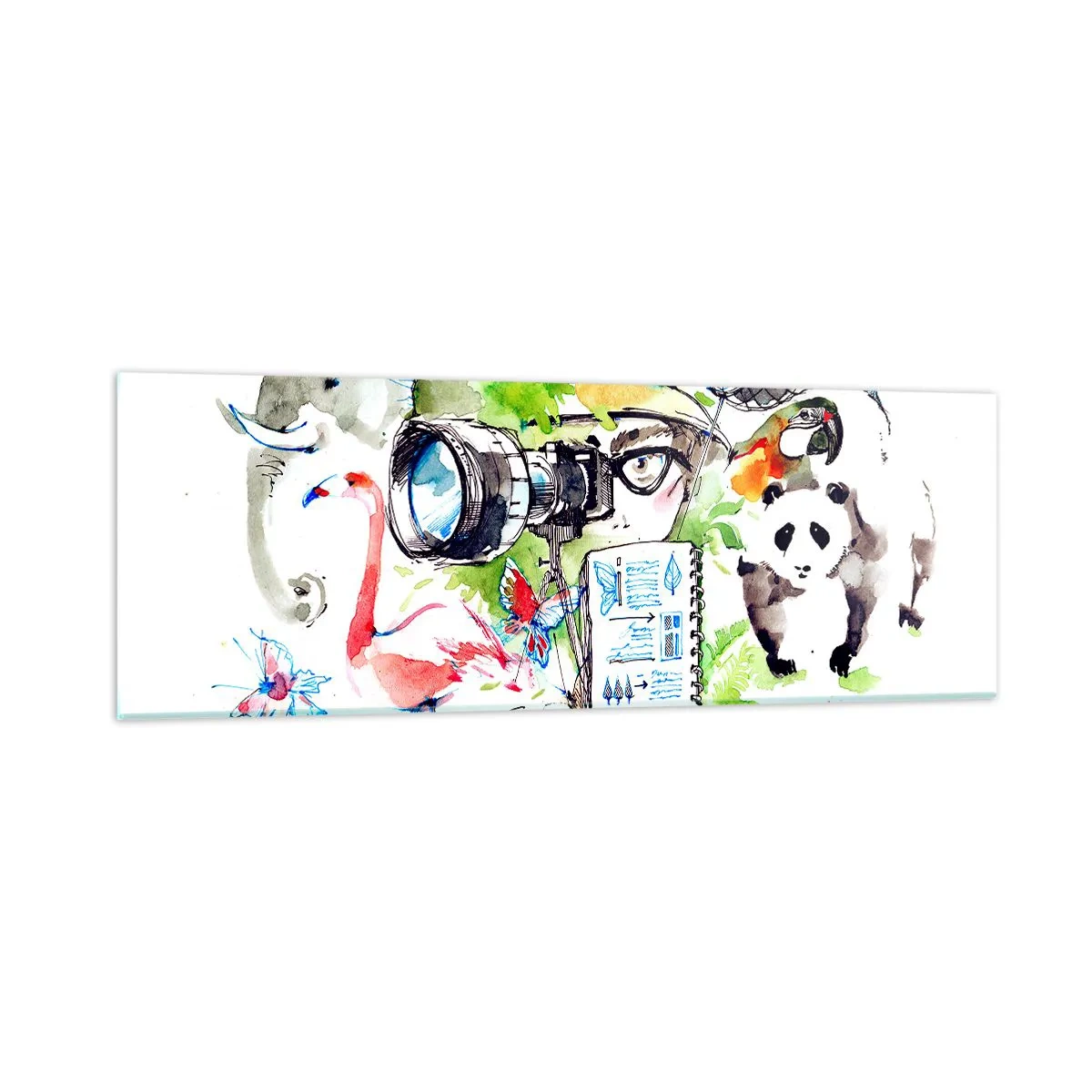 Obraz na skle - Objektívom cestovateľa - 90x30 cm