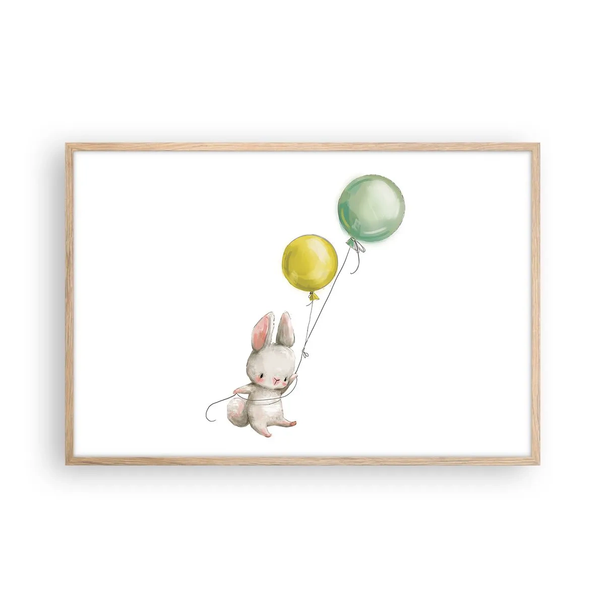 Plagát v ráme zo svetlého duba - Poletím aj ja! - 91x61 cm