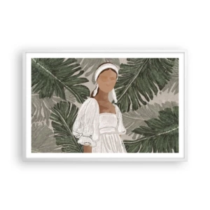 Plagát v bielom ráme - Exotický portrét - 91x61 cm