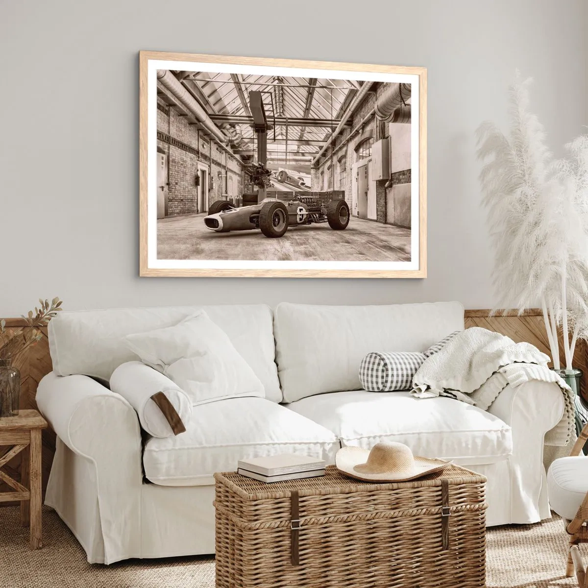 Plagát v ráme zo svetlého duba - Odpočinok víťaza - 100x70 cm