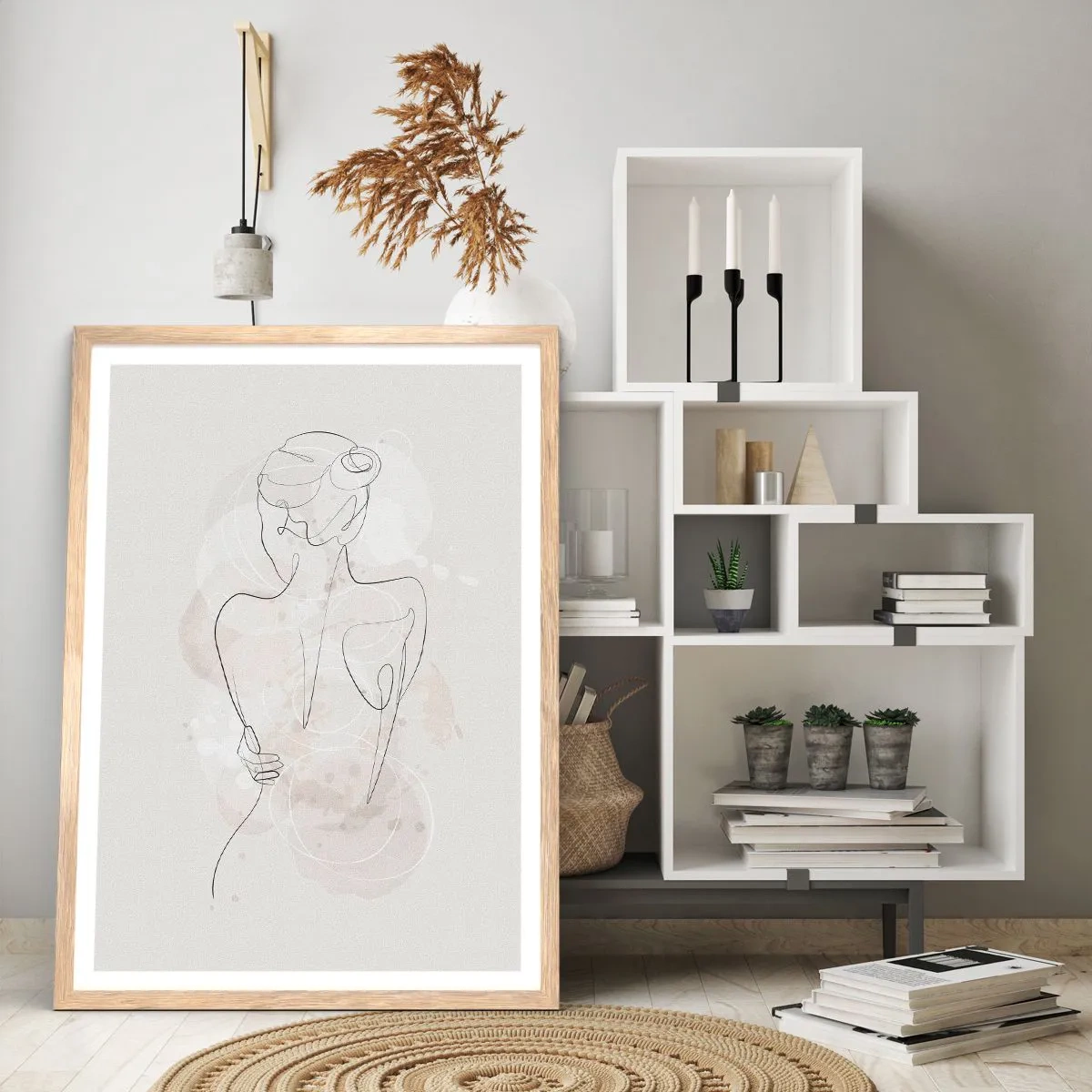 Plagát v ráme zo svetlého duba - Ako citlivý nástroj - 61x91 cm