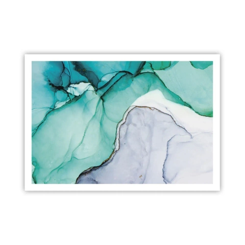 Plagát - Štúdia v tyrkysovej - 100x70 cm