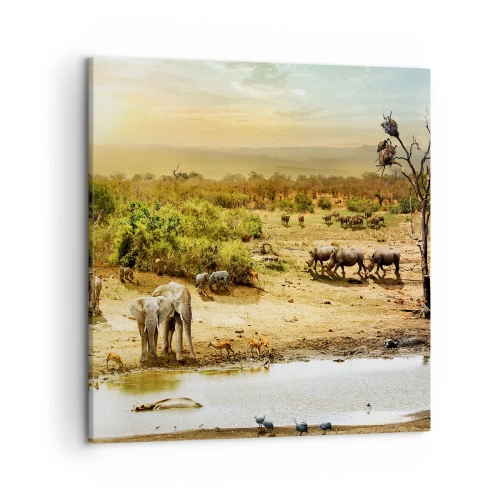 Obraz na plátne - „Z raja opäť pramenila rieka…“ - 50x50 cm