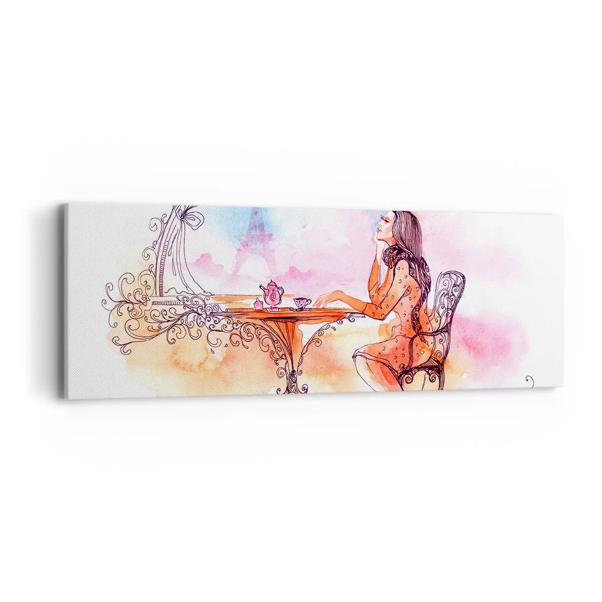 Obraz na plátne - Parížska elegancia - 90x30 cm