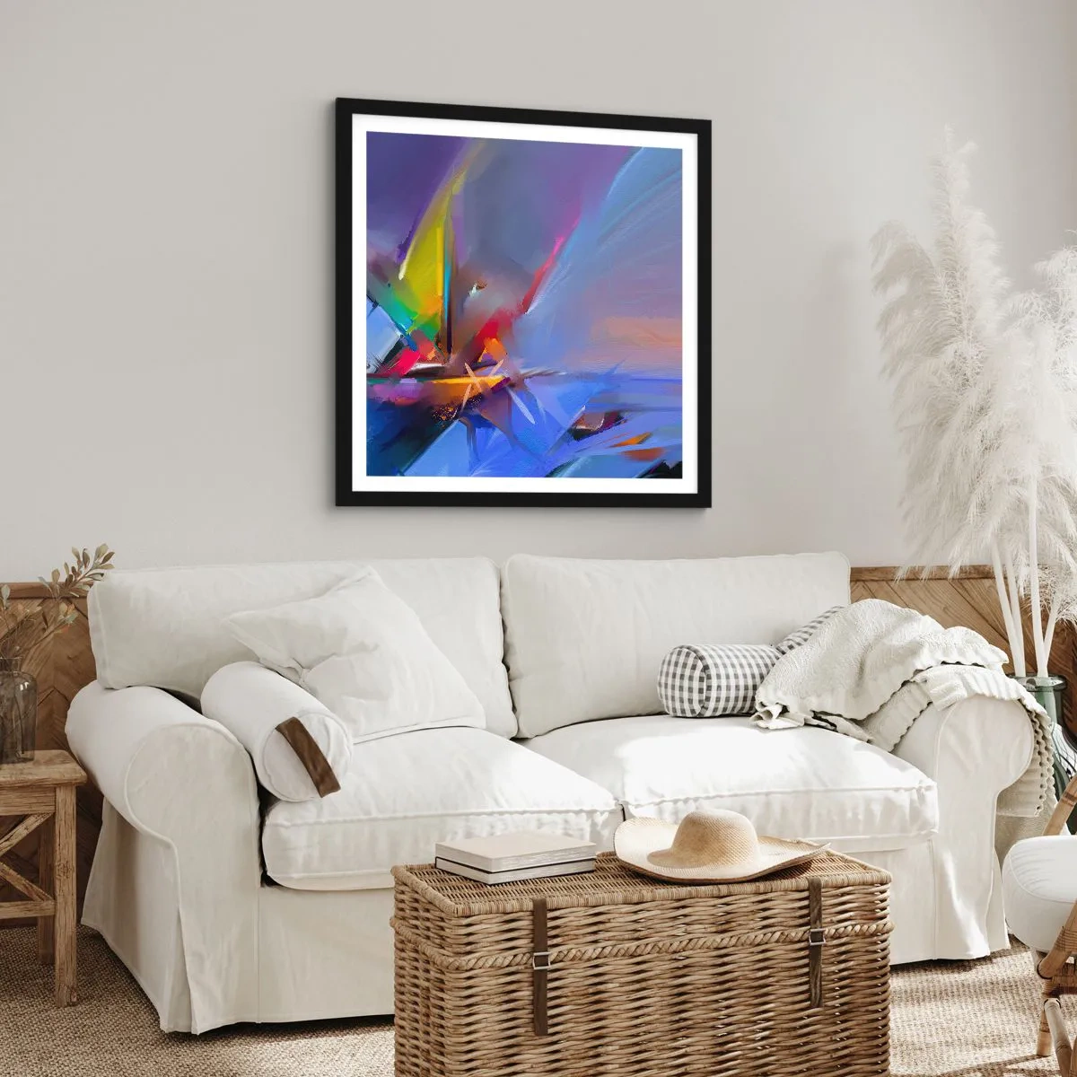 Plagát v čiernom ráme - Preletela ako vták - 50x50 cm