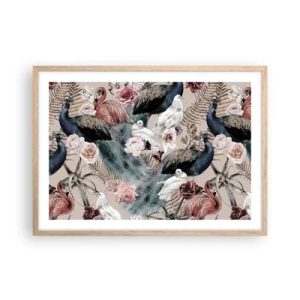 Plagát v ráme zo svetlého duba - V palácovej záhrade - 70x50 cm