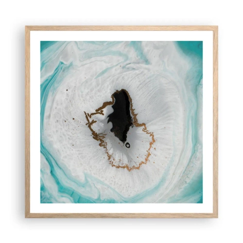 Plagát v ráme zo svetlého duba - Preniknúť dovnútra - 60x60 cm