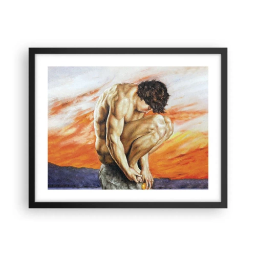 Plagát v čiernom ráme - Ponorený do seba - 50x40 cm