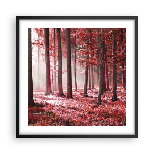 Plagát v čiernom ráme - Červená je rovnako krásna - 50x50 cm