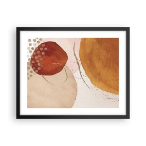 Plagát v čiernom ráme - Zaoblenie a pohyb - 50x40 cm