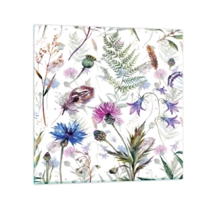 Obraz na skle - Poľský herbár - 60x60 cm