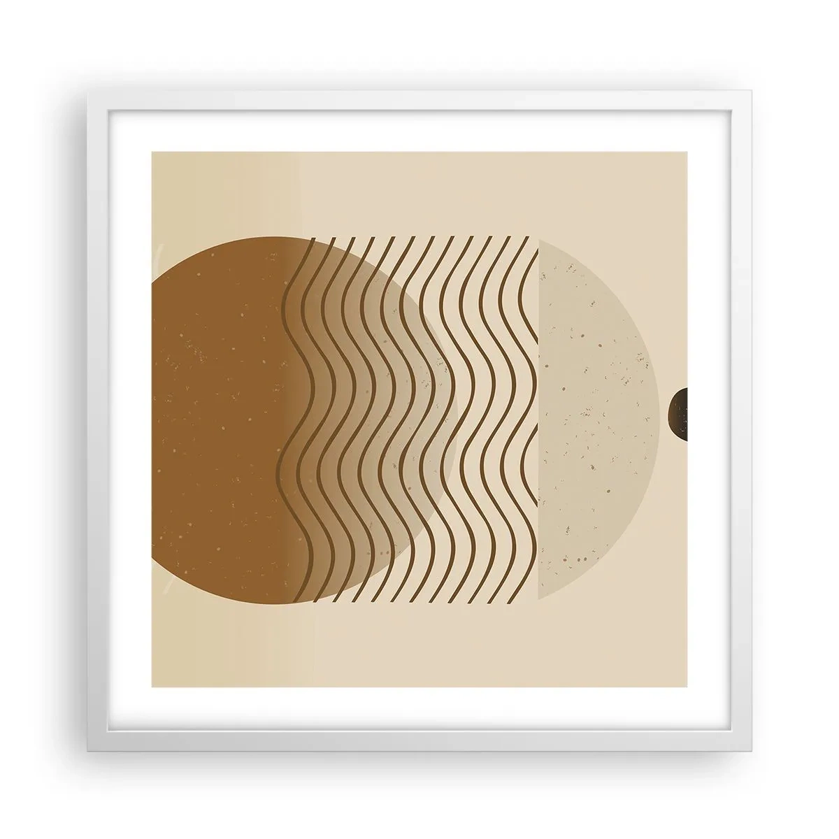 Plagát v bielom ráme - O pôvode geometrických obrazcov - 50x50 cm