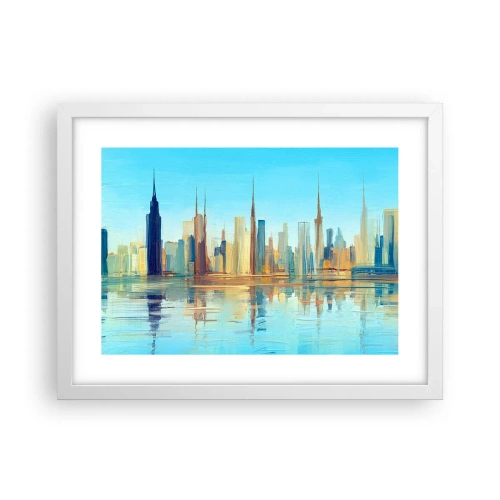 Plagát v bielom ráme - Slnečná metropola - 40x30 cm