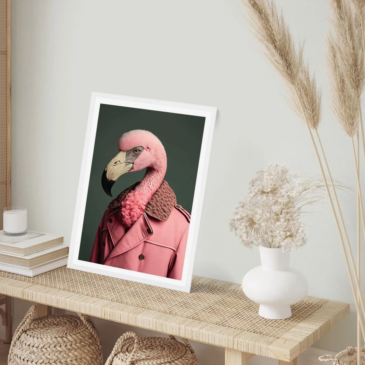 Plagát v bielom ráme - Skutočný elegán - 50x70 cm