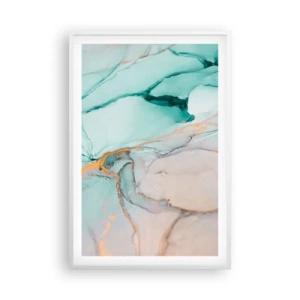 Plagát v bielom ráme - Tanec tvarov a farieb - 61x91 cm