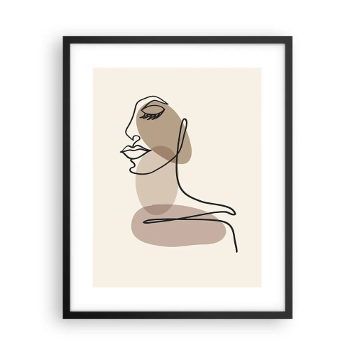 Plagát v čiernom ráme - Pri počúvaní samého seba - 40x50 cm