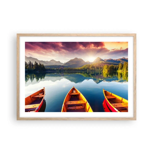 Plagát v ráme zo svetlého duba - Nič proti prírode - 70x50 cm