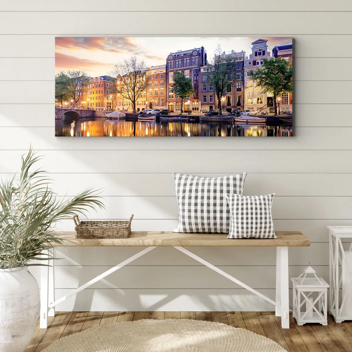 Obraz na plátne - Zdržanlivá a vyrovnaná holandská krása - 100x40 cm