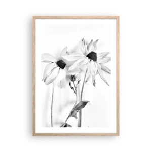 Plagát v ráme zo svetlého duba - Nikto nechce byť sám - 50x70 cm