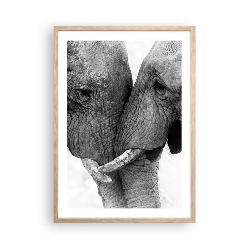 Plagát v ráme zo svetlého duba - Úprimné vyznanie - 50x70 cm