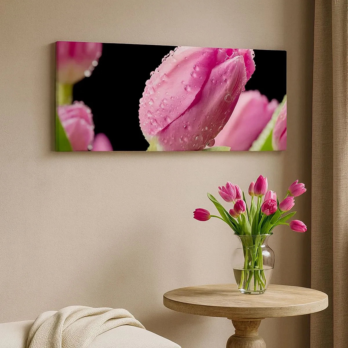 Obraz na plátne - Ľaliový sen v rose - 100x40 cm