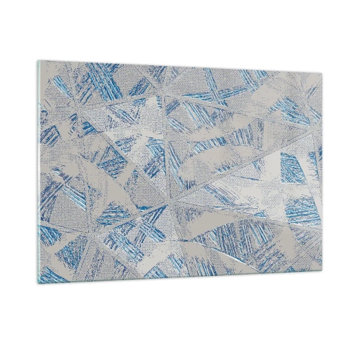 Obraz na skle - V šedo-modrom labyrinte - 120x80 cm