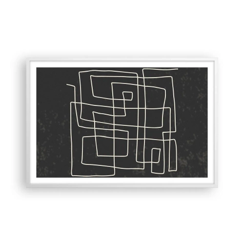 Plagát v bielom ráme - Nie je to tak jednoduché - 91x61 cm