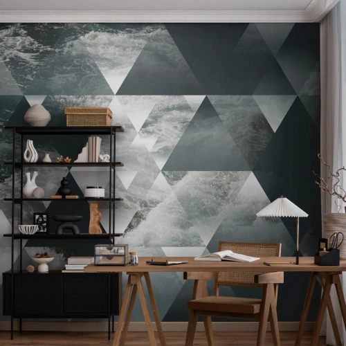 Fototapeta Standard Eco - Krištáľová perspektíva - Abstrakcia, Morské vlny, Kus - 350x256 cm
