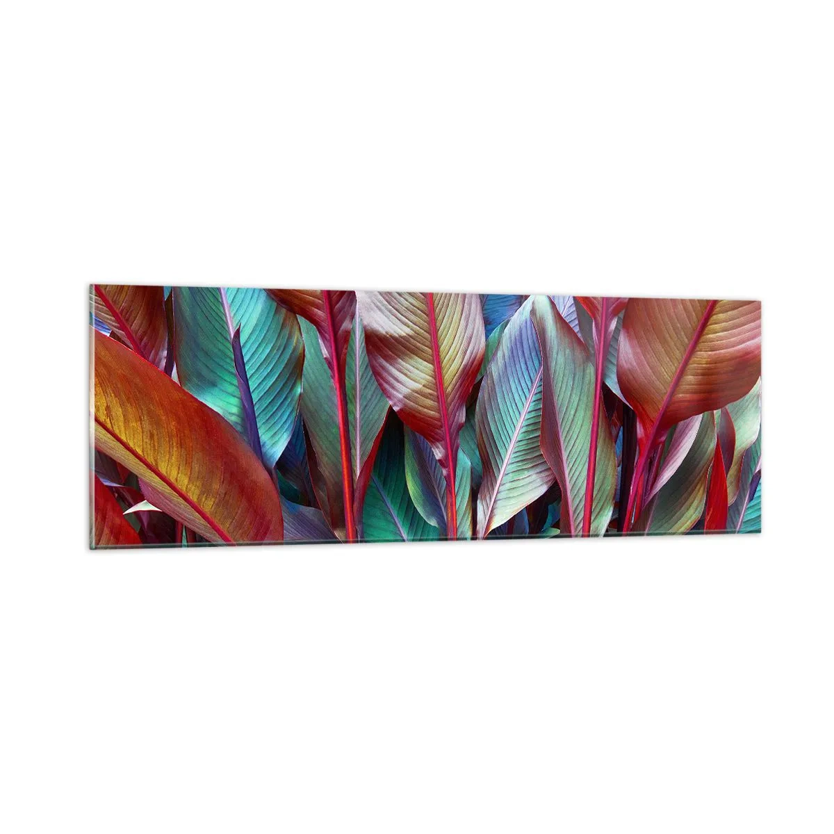 Obraz na skle - Farebná húština - 90x30 cm